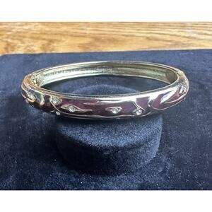 Sequin Nordstrom Colorful Thin Gold Tone Enamel Hinge Bangle $25 NWOT #137